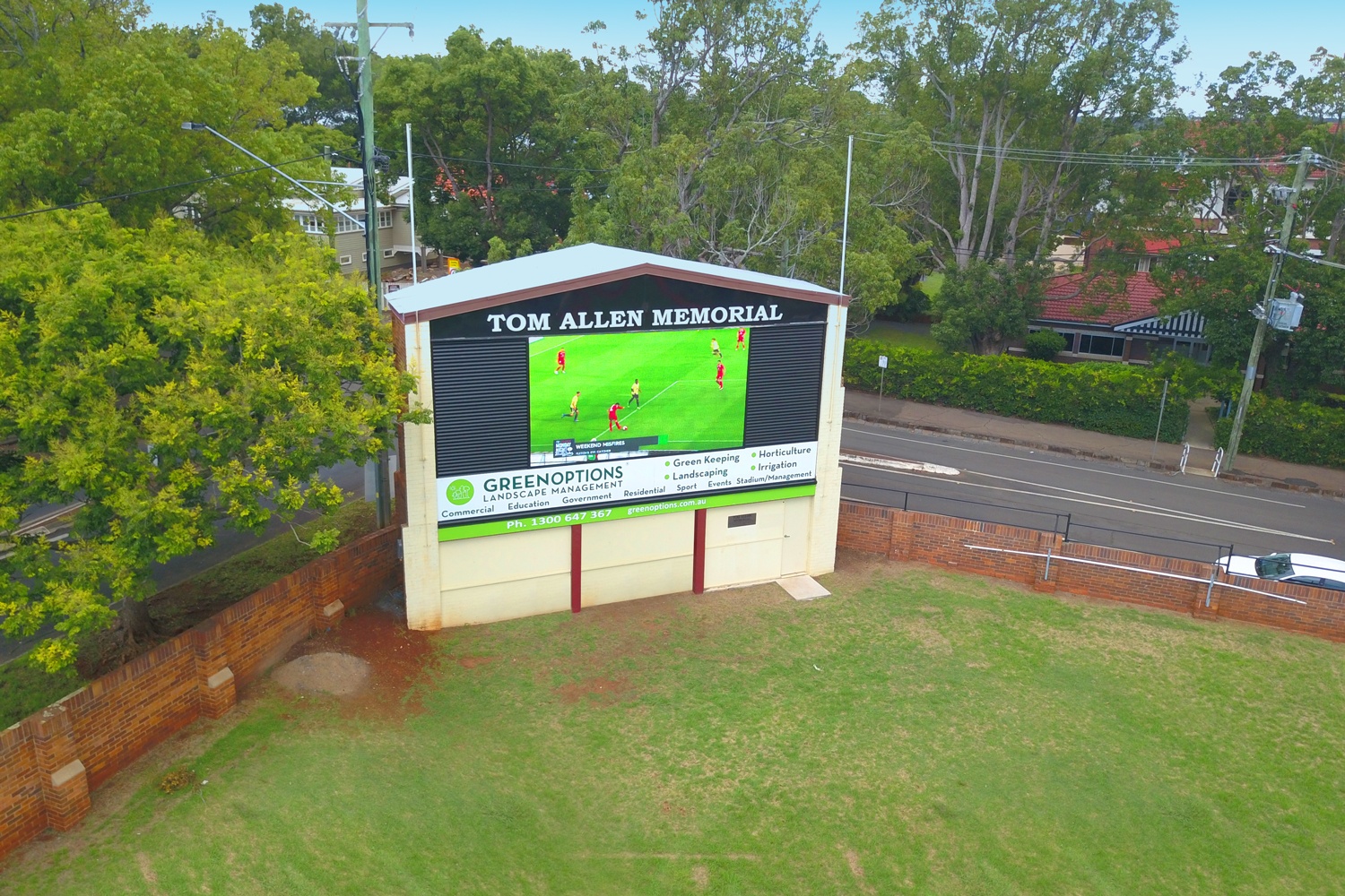 Toowoombah Tom Allen Memorial Field LED Screen Digital Scoreboard