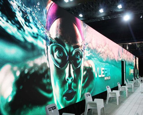 VuePix Infiled - AR Serie LED super screen. Set up for the Swimming Australia Olympic & Paralympic trials 2024
